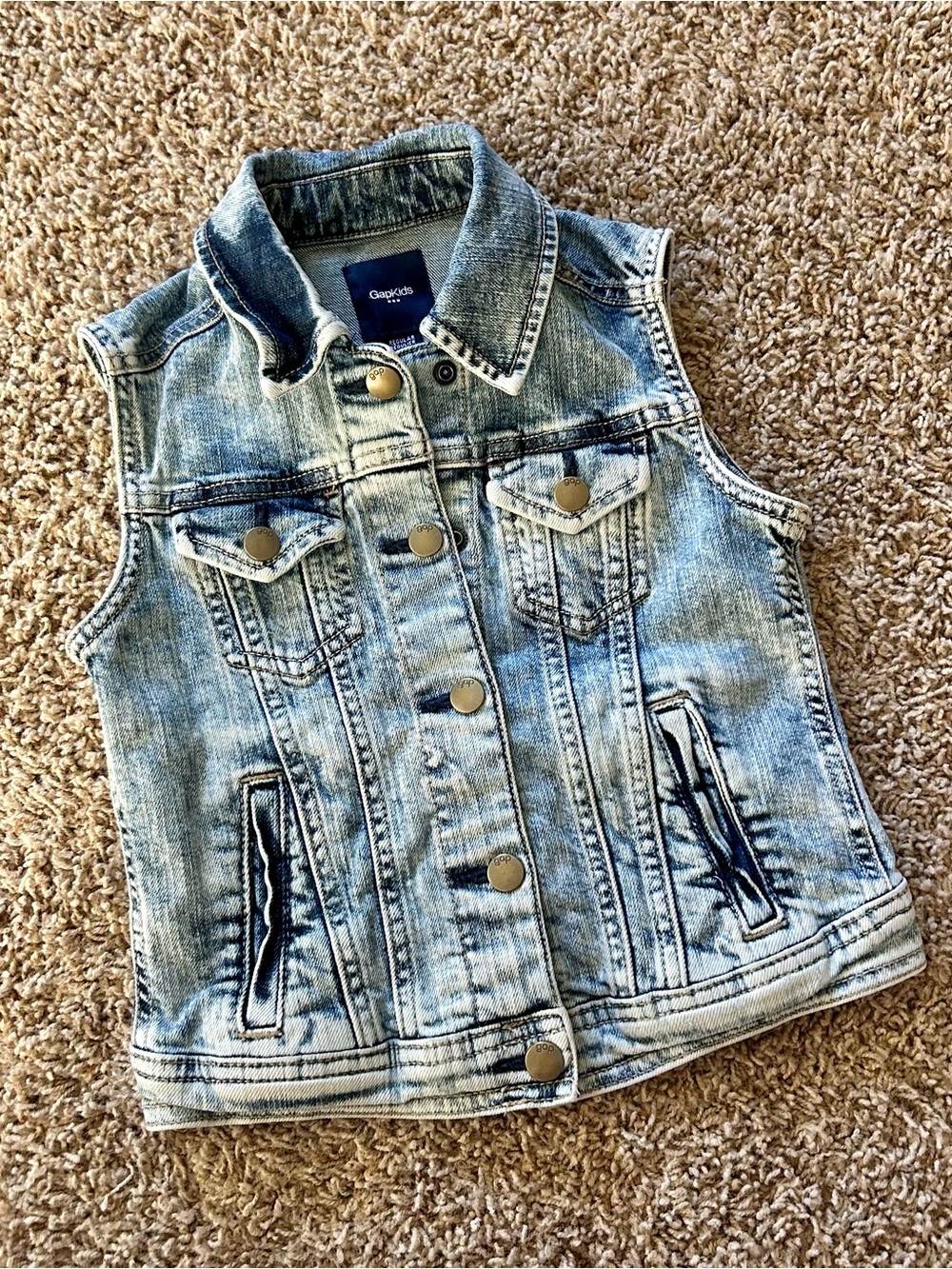 GAP Light Blue Denim Vest - Girls